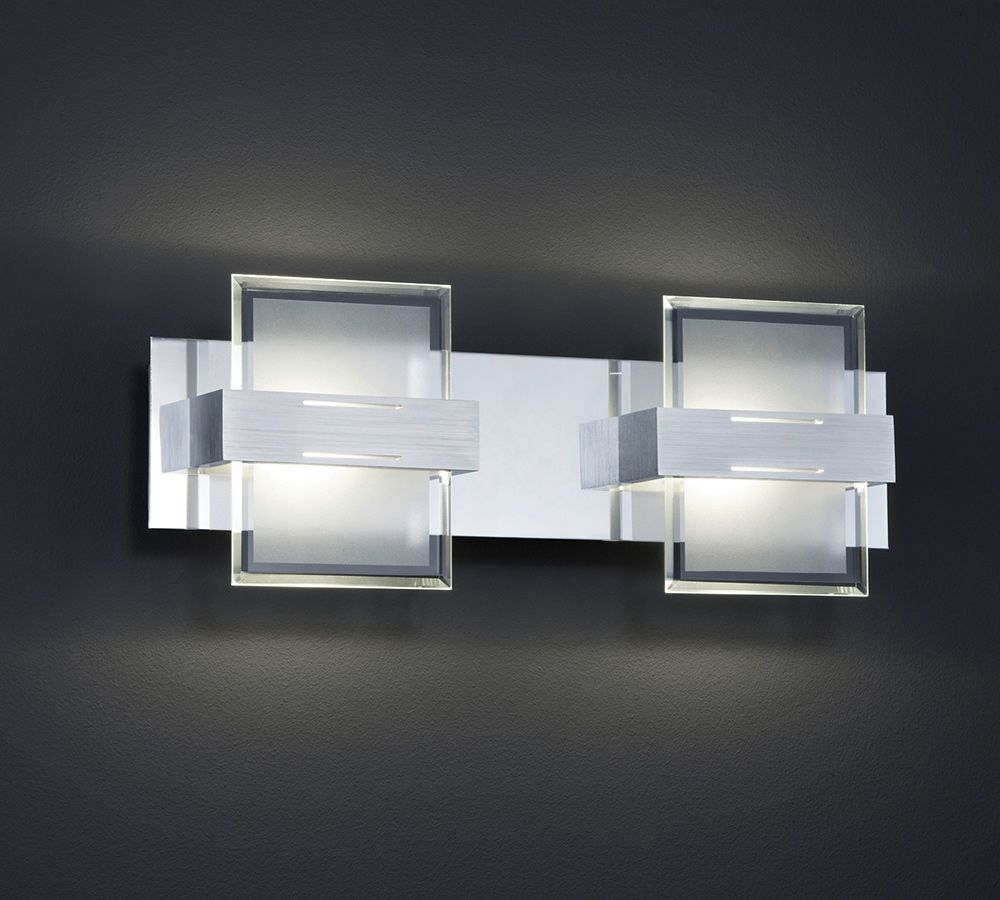 Applique plafoniera lampada a parete led moderna acciaio cromato ... Lampadari a soffitto bagno rose