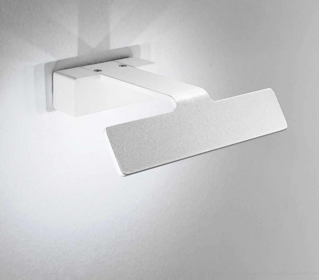 Applique plafoniera lampada parete led moderna bianco satinato ... Lam0adari salone applic plafoniere