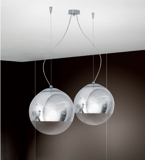 Lampadario moderno acciaio cromo cristallo lampada sospensione ... Lampada a sospensione cristallo