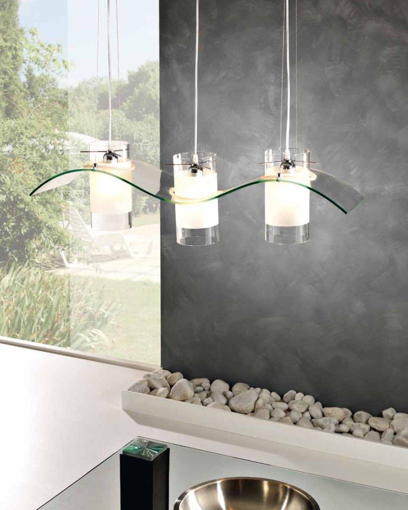 Faretti a sospensione design: sospensione metallo design oro ...