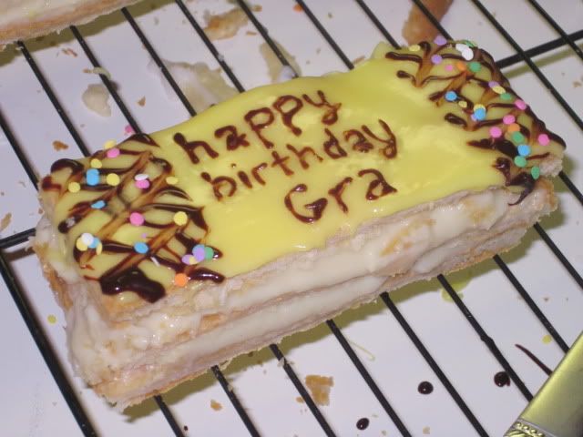 birthday millefeuille