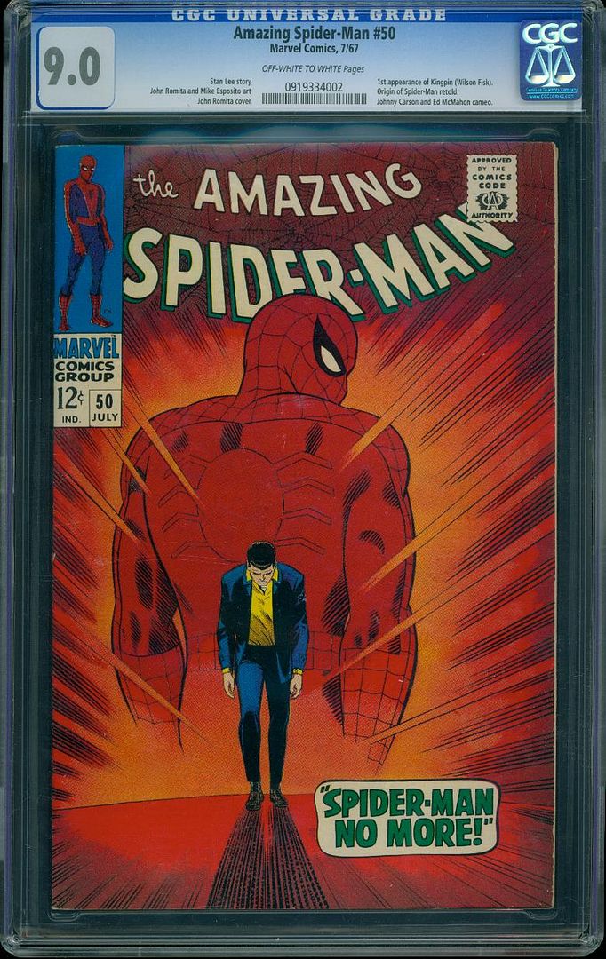 Amazing Spider Man Cgc Ow W Silver Age Key Marvel Comic St