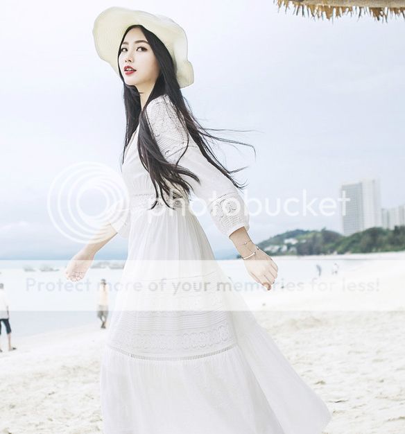 LONG DRESS IMPORT - SUMMER DRESS - BAJU PANTAI WANITA KOREA