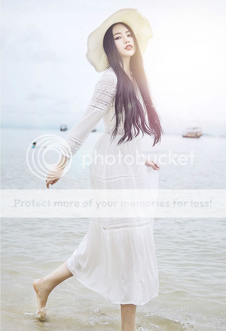 LONG DRESS IMPORT - SUMMER DRESS - BAJU PANTAI WANITA KOREA