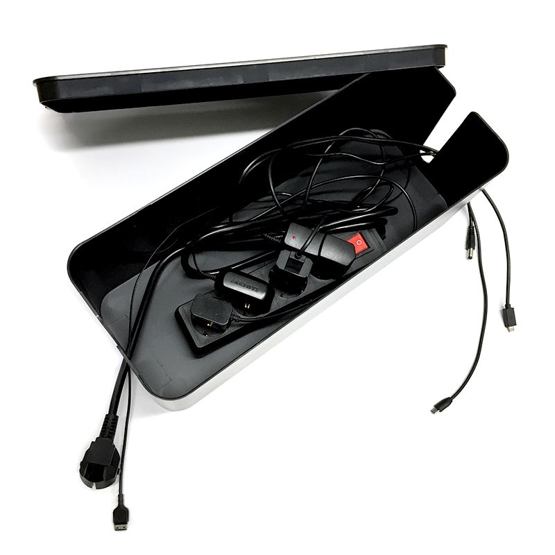 MediaRange Cable tidy box storage Case Electric Wire mediumsized black